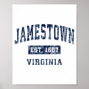 Jamestown Virginia Va Vintage Established Sports D Poster