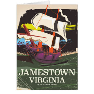 Jamestown, Virginia, vintage travel poster