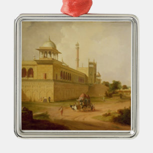 Jami Masjid, Delhi, 1811 (oil on canvas) Metal Ornament