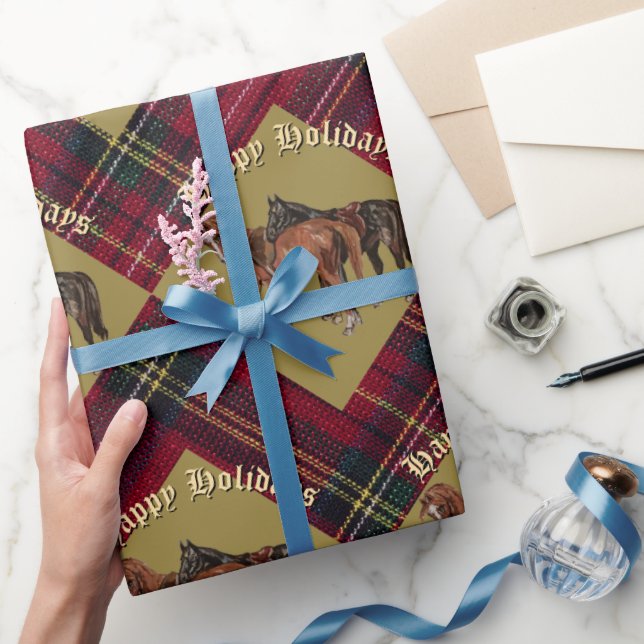 jamie and poppy green plaid wrapping paper (Gifting)