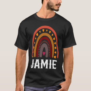 Jamie Colourful Rainbow  men boy baby name idea T-Shirt