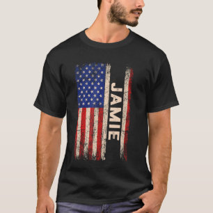 Jamie First Name Shirt Jamie Name American Flag