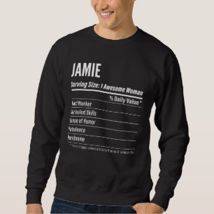 Jamie Nutritional Facts Serving Size Calories Sweatshirt