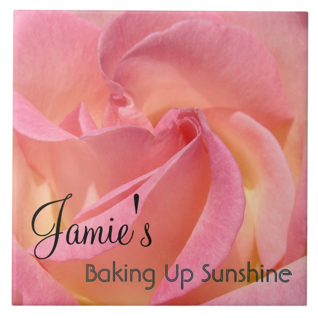 Jamie's Baking up Sunshine ceramic Tile Art Rose (Front)