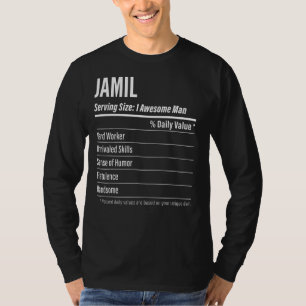 Jamil Serving Size Nutrition Label Calories T-Shirt
