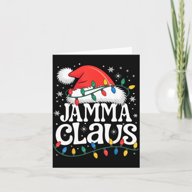 Jamma Claus Funny Xmas Christmas Grandma Holiday S Card (Front)