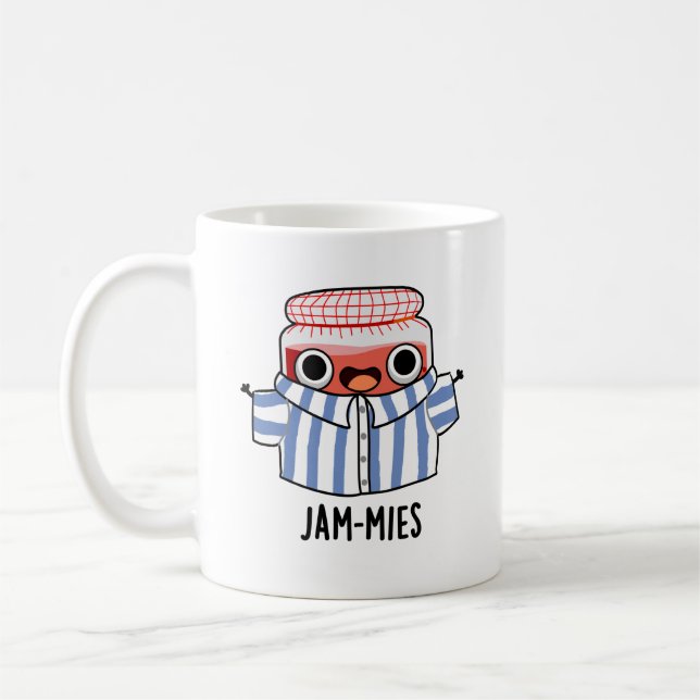 Jammies Funny Pyjama Jam Pun  Coffee Mug (Left)