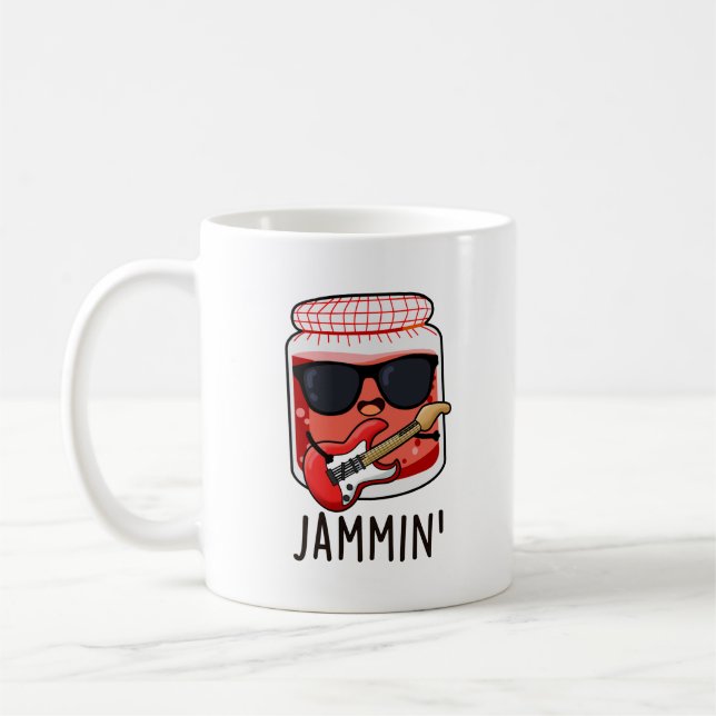 Jammin Funny Rocker Jam Pun  Coffee Mug (Left)