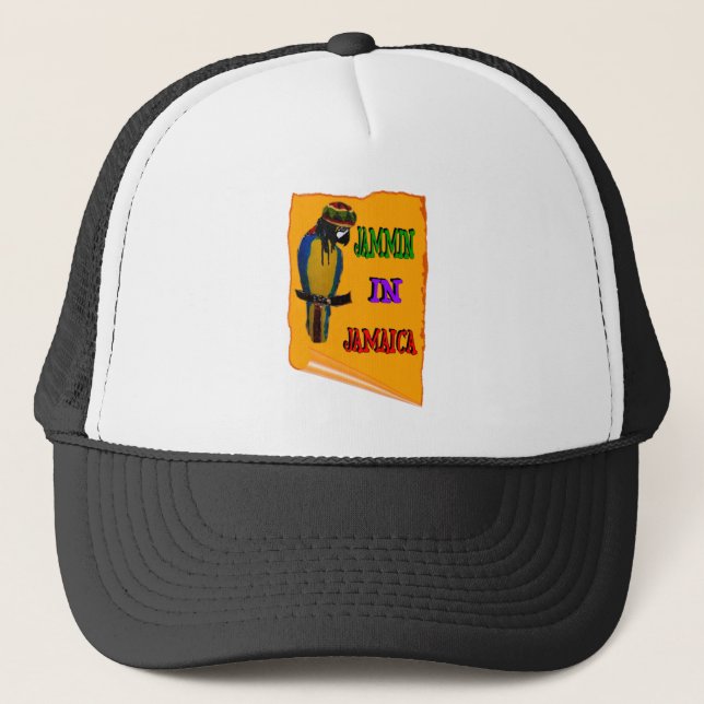 Jammin' in Jamaica Trucker Hat (Front)
