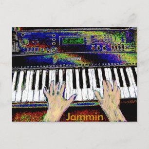 Jammin Keyboard Postcard