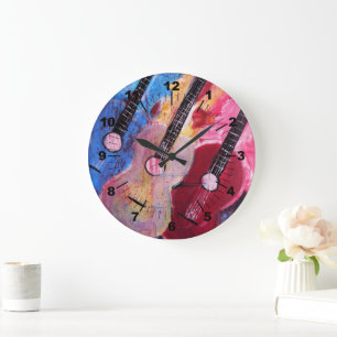 Jamming be Goode Painting by Alfred Fox Large Clock