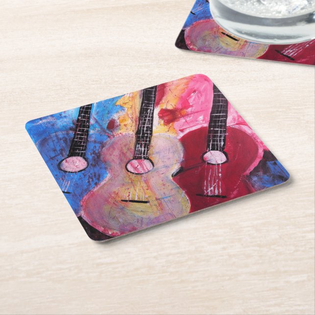 Jamming be Goode Painting by Alfred Fox Square Paper Coaster (Angled)