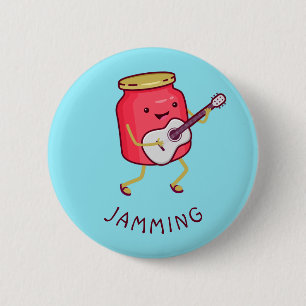 Jamming Pun 6 Cm Round Badge