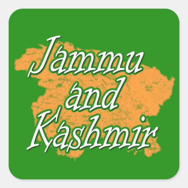 Jammu and Kashmir Square Sticker (Front)
