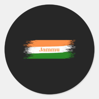 Jammu City India Flag Indians Vacation Home City Classic Round Sticker