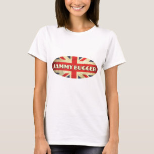 Jammy Bugger on Union Jack Flag T-Shirt
