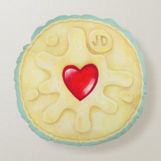 Jammy Dodger Biscuit Round Cushion