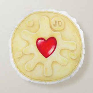 Jammy Dodger Biscuit Round Cushion