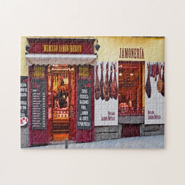 Jamoneria. Butchers Shop Madrid. Jigsaw Puzzle (Horizontal)