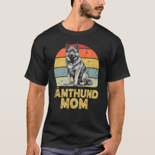 Jämthund Swedish Elkhound Dog Mum Retro Cute Dogs T-Shirt