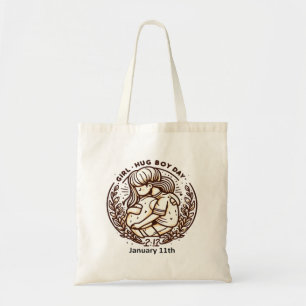 Jan 11th - Girl Hug Boy Day Tote Bag