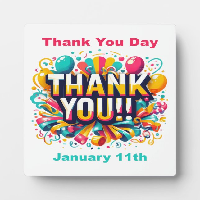 Jan 11th - Thank You Day Plaque (Front)