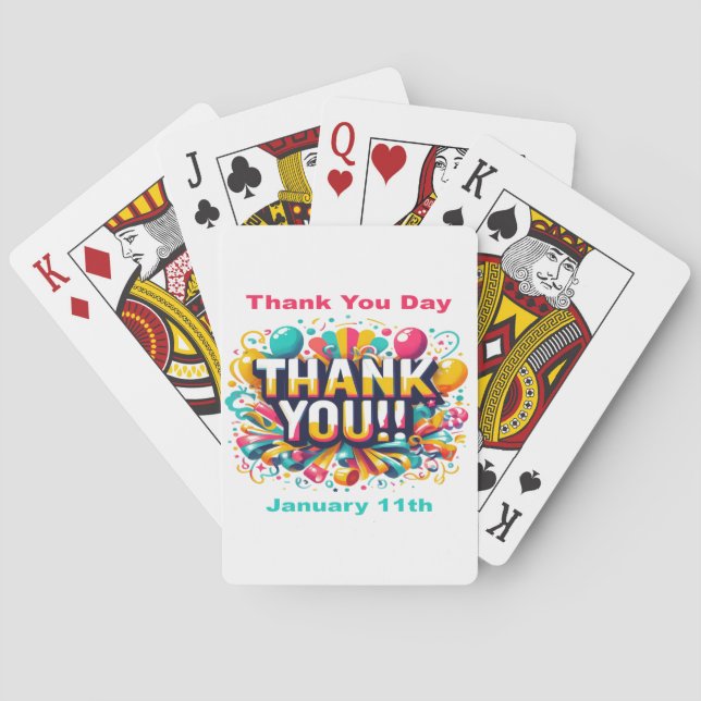 Jan 11th - Thank You Day Playing Cards (Back)