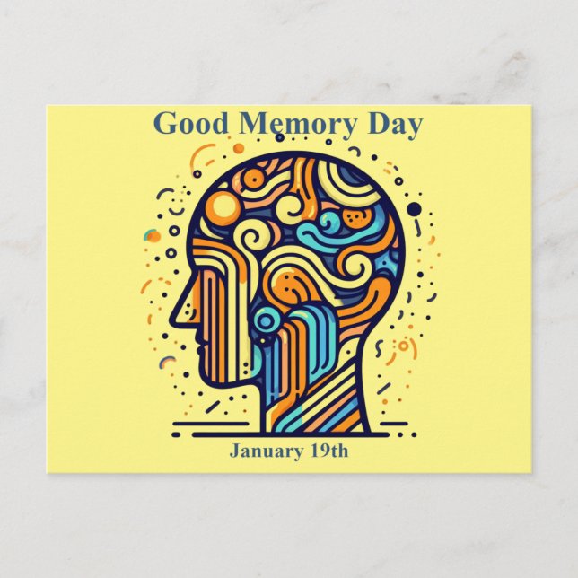 Jan 19th - Good Memory Day Postcard (Front)