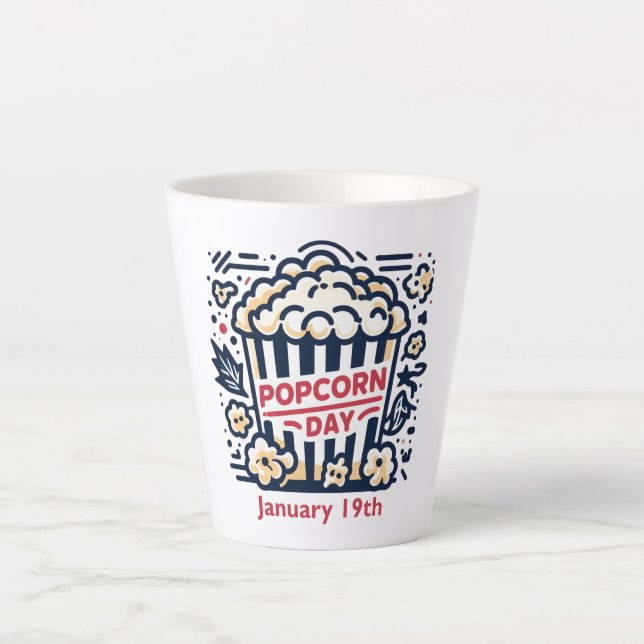 Jan 19th - Popcorn Day Latte Mug (Front)