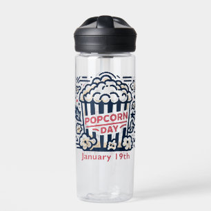 Jan 19th - Popcorn Day Water Bottle