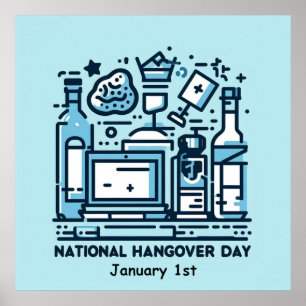 Jan 1st - National Hangover Day Poster
