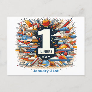 Jan 21st - One Liners Day Postcard