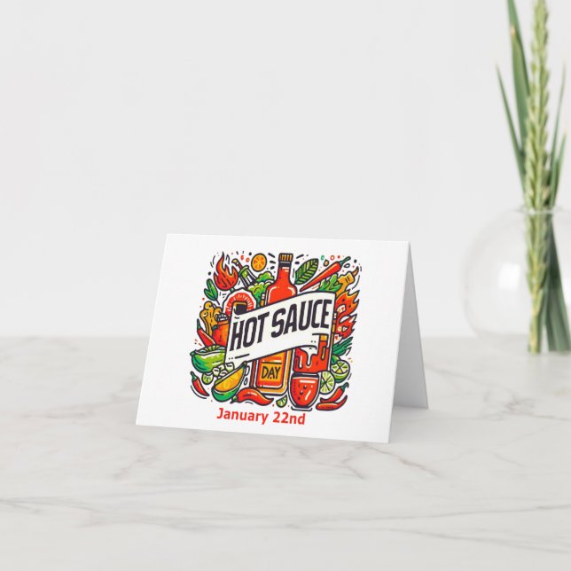 Jan 22nd - Hot Sauce Day Card (Front)
