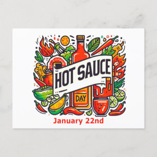 Jan 22nd - Hot Sauce Day Postcard