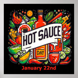Jan 22nd - Hot Sauce Day Poster