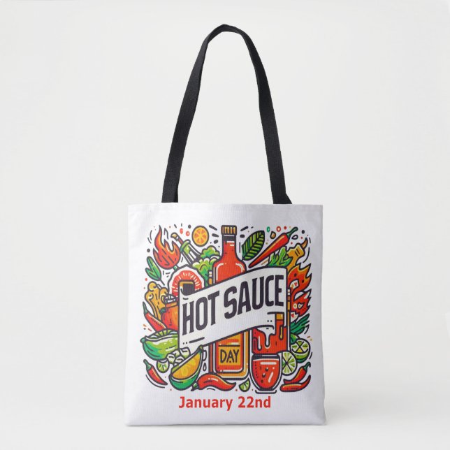 Jan 22nd - Hot Sauce Day Tote Bag (Front)