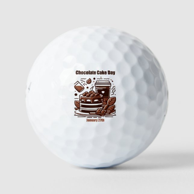 Jan 27th - Chocolate Cake Day Golf Balls (Front)