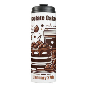 Jan 27th - Chocolate Cake Day Thermal Tumbler
