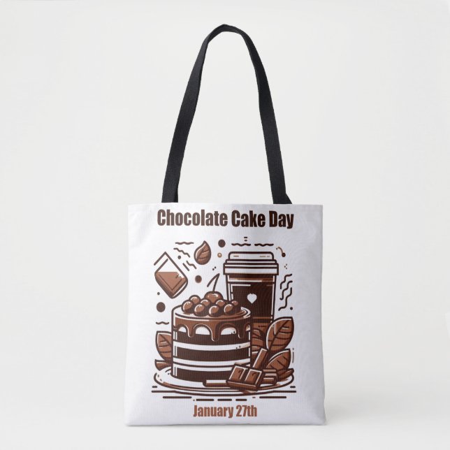 Jan 27th - Chocolate Cake Day Tote Bag (Front)