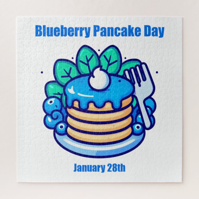 Jan 28th - Blueberry Pancake Day Jigsaw Puzzle (Vertical)