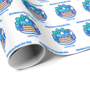 Jan 28th - Blueberry Pancake Day Wrapping Paper
