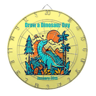 Jan 30th - Draw a Dinosaur Day Dartboard