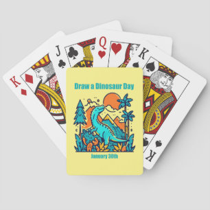 Jan 30th - Draw a Dinosaur Day Playing Cards