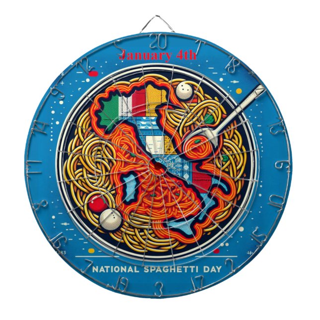 Jan 4th - National Spaghetti Day Dartboard (Front)