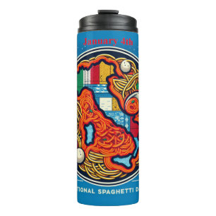 Jan 4th - National Spaghetti Day Thermal Tumbler