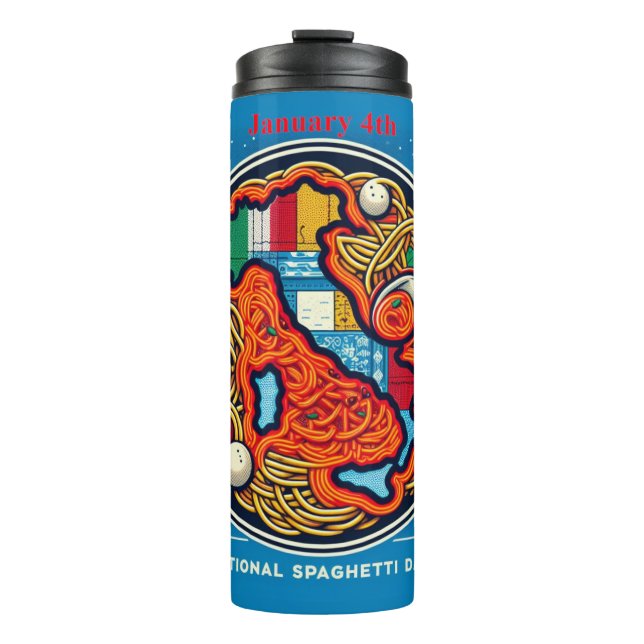 Jan 4th - National Spaghetti Day Thermal Tumbler (Front)