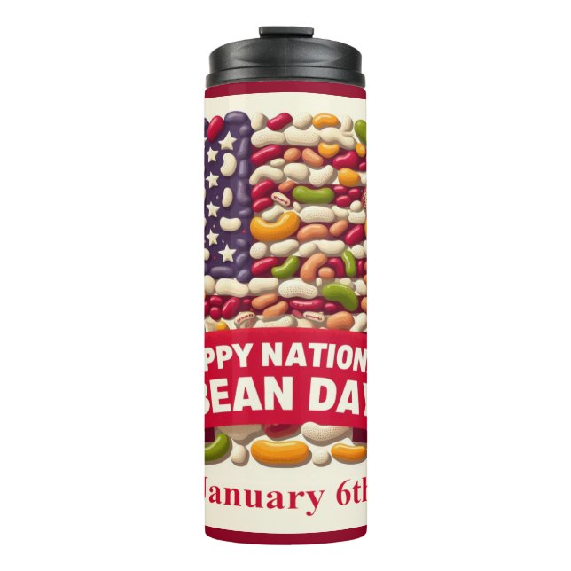 Jan 6th - National Bean Day Thermal Tumbler (Front)