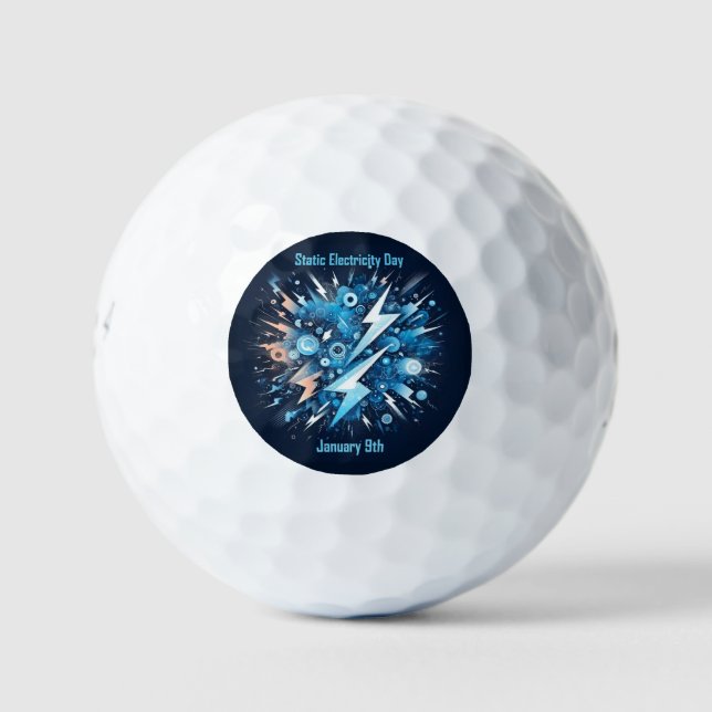 Jan 9th - Static Electricity Day Golf Balls (Front)