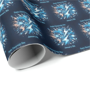 Jan 9th - Static Electricity Day Wrapping Paper