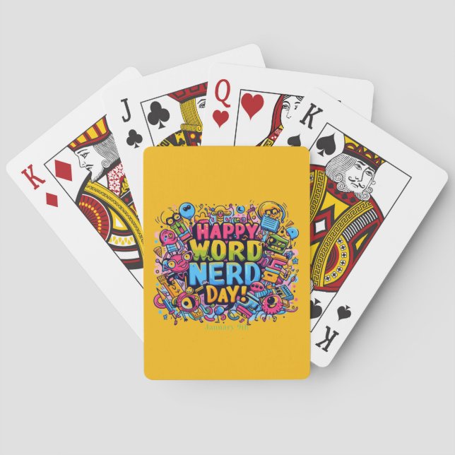 Jan 9th - Word Nerd Day Playing Cards (Back)
